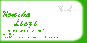 monika liszi business card